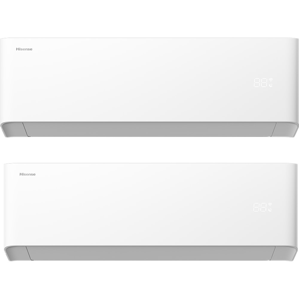 Sistem aer conditionat pentru 2 incaperi HISENSE Uni HB, 9000/12000BTU, A++/A+, Unitate externa 14000BTU, Wi-FI, alb