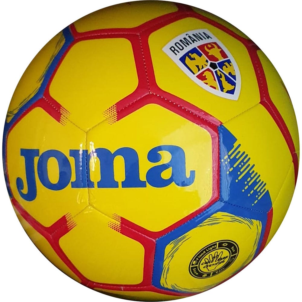 Sadly span Forbid Minge fotbal JOMA ROMANIA Echipa Nationala de Fotbal a Romaniei, marime T5,  galben-rosu