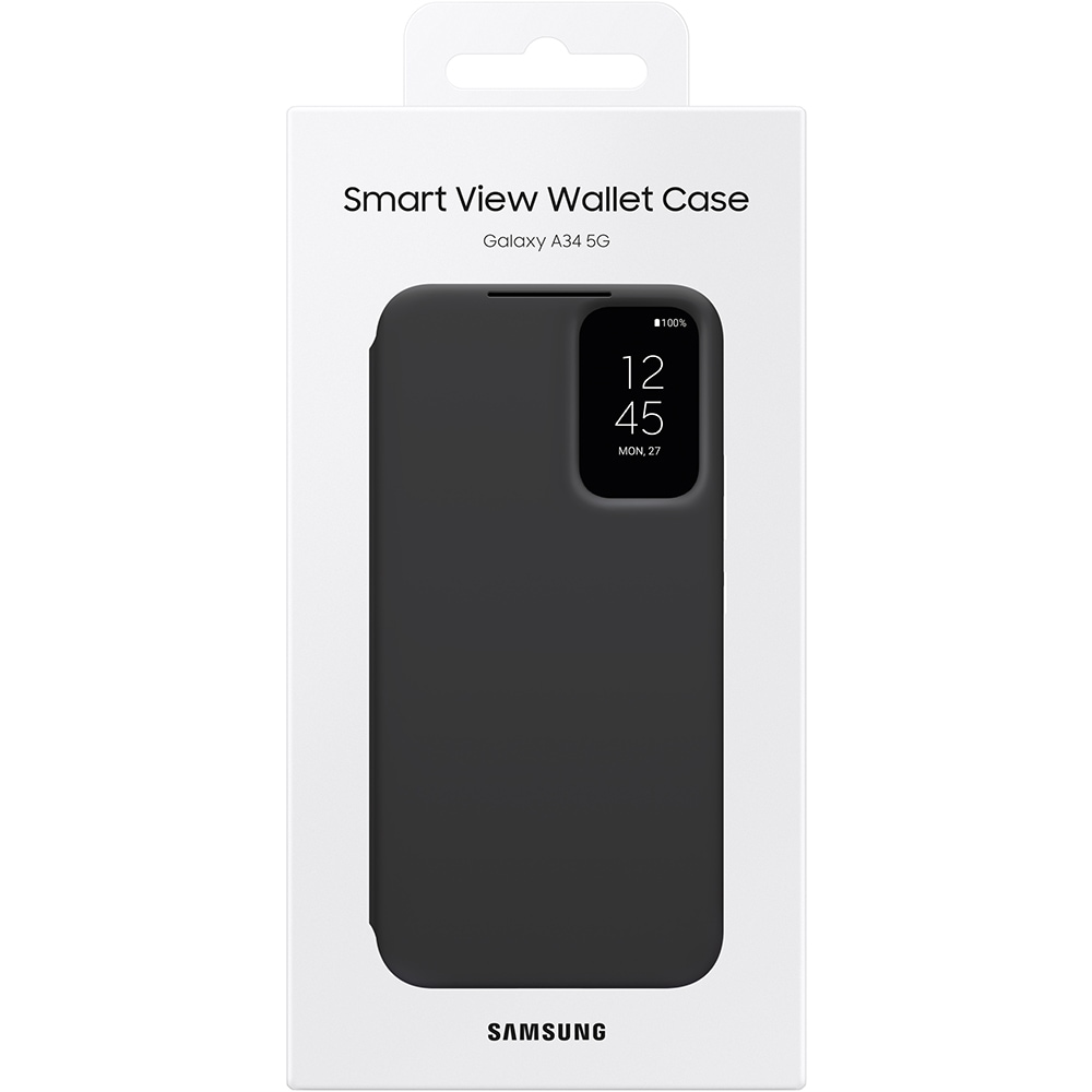 Husa SAMSUNG Smart View Wallet pentru Galaxy A34, EF-ZA346CBEGWW, Black