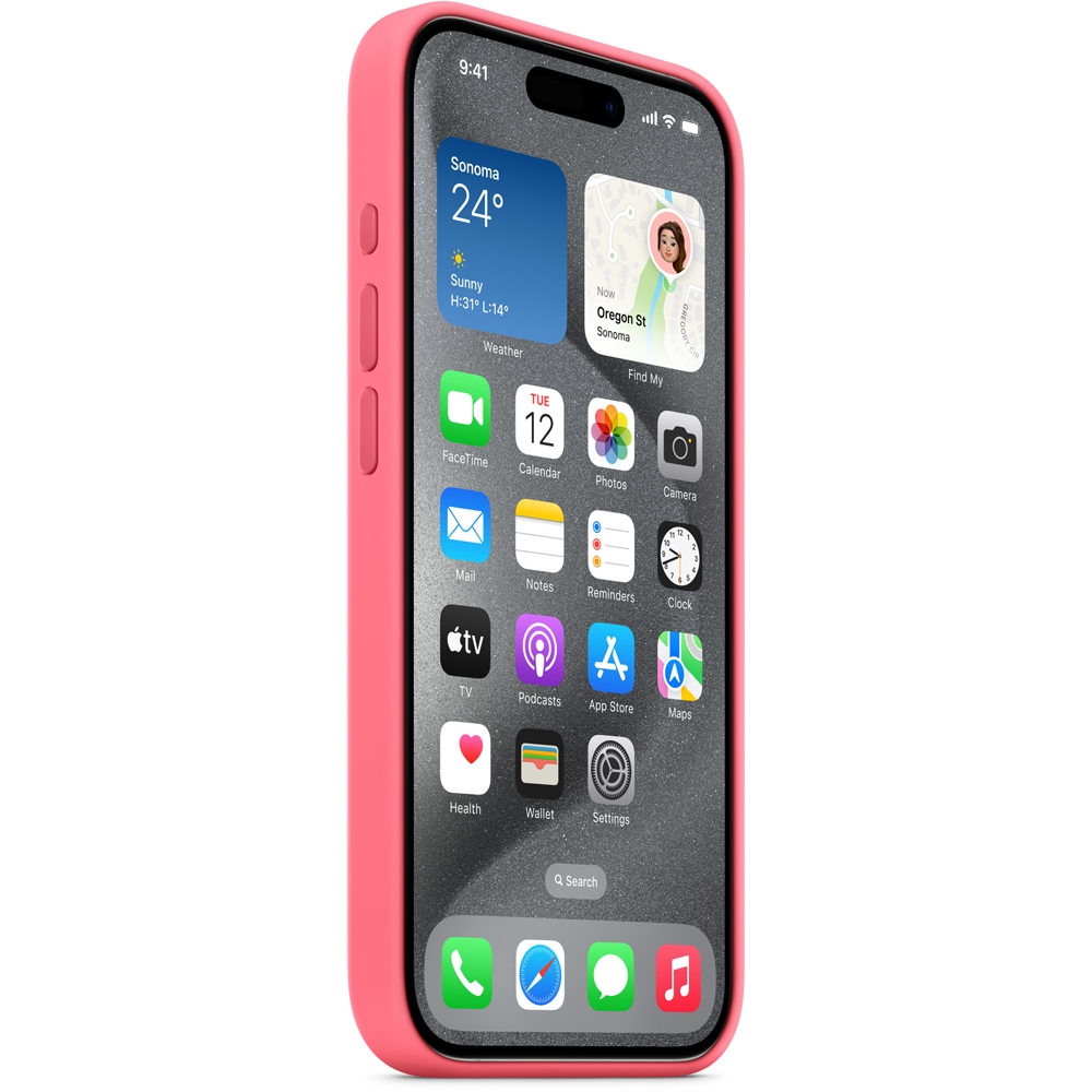 Husa telefon APPLE iPhone 15 Pro Silicone Case cu MagSafe - Pink, MWNJ3ZM/A