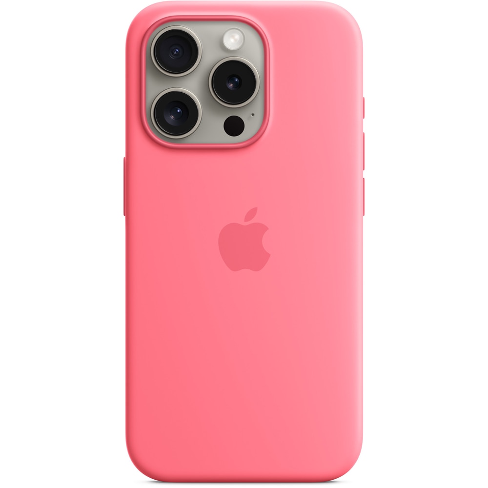 Husa telefon APPLE iPhone 15 Pro Silicone Case cu MagSafe - Pink, MWNJ3ZM/A