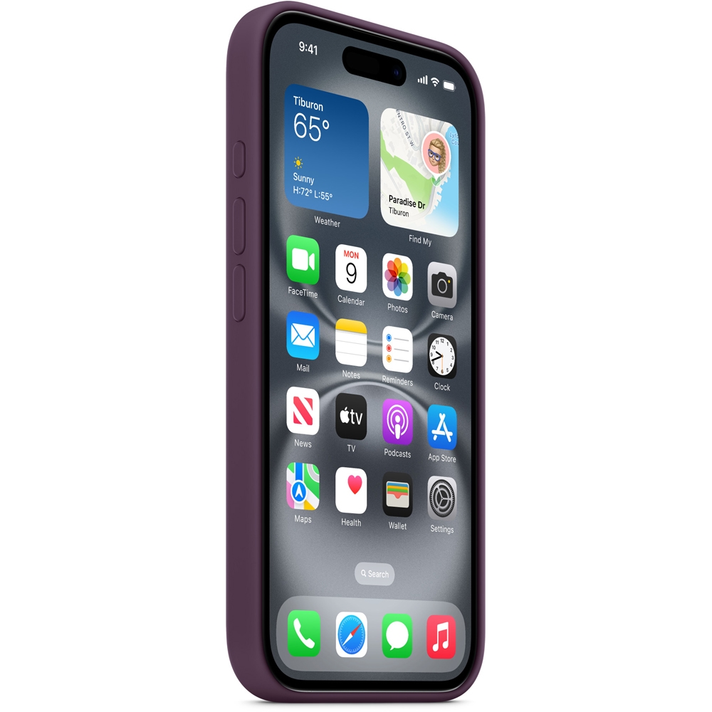 Husa telefon APPLE iPhone 16 Silicone Case cu MagSafe - Plum, MYY43ZM/A