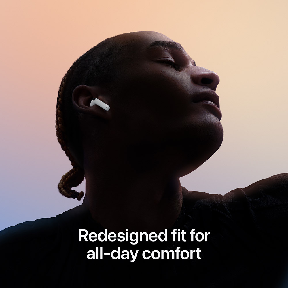 Casti APPLE AirPods 4, True Wireless, Bluetooth, In-Ear, Microfon, Carcasa Incarcare USB-C, alb