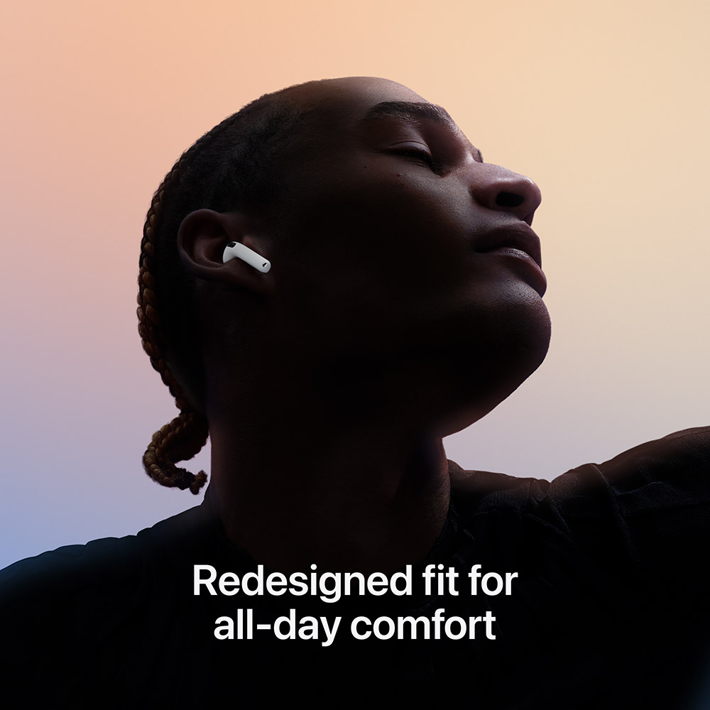 Casti APPLE AirPods 4, True Wireless, Bluetooth, In-Ear, Microfon, Noise Cancelling, Carcasa Incarcare USB-C, alb