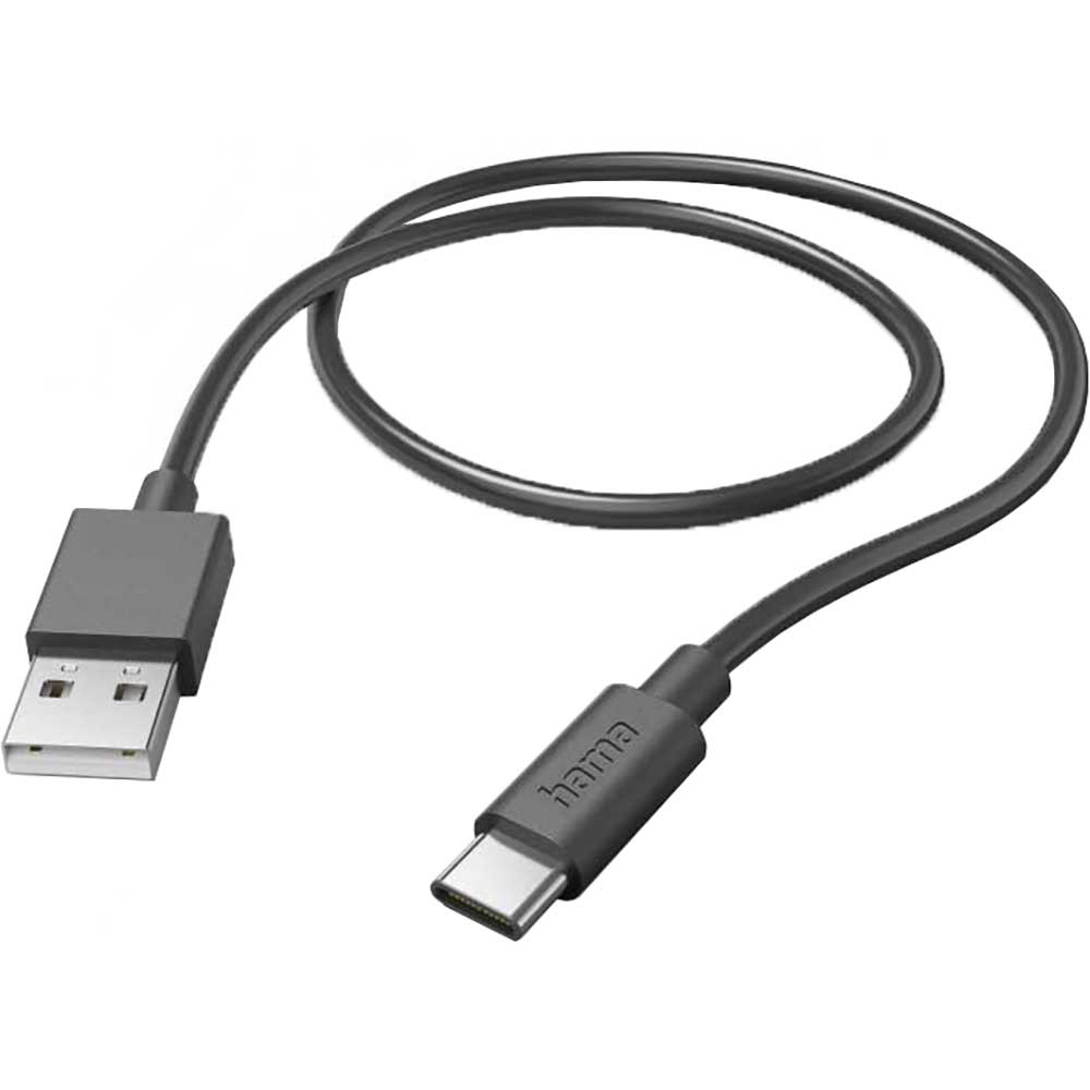 Incarcator auto HAMA 201615, 1x USB-A, Quick Charge 3.0 19.5W, cablu USB-C, negru