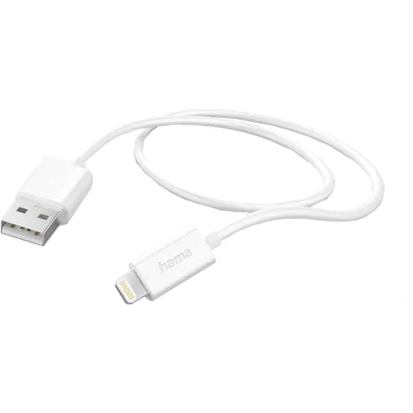 Incarcator retea HAMA 201619, 1x USB-A, cablu Lightning, 12W, alb