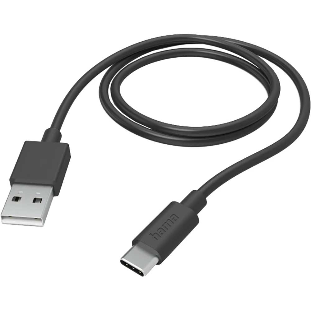 Incarcator retea HAMA 201625, 1xUSB-A, Quick Charge 3.0, 19,5W, Cablu USB-A - USB-C, negru