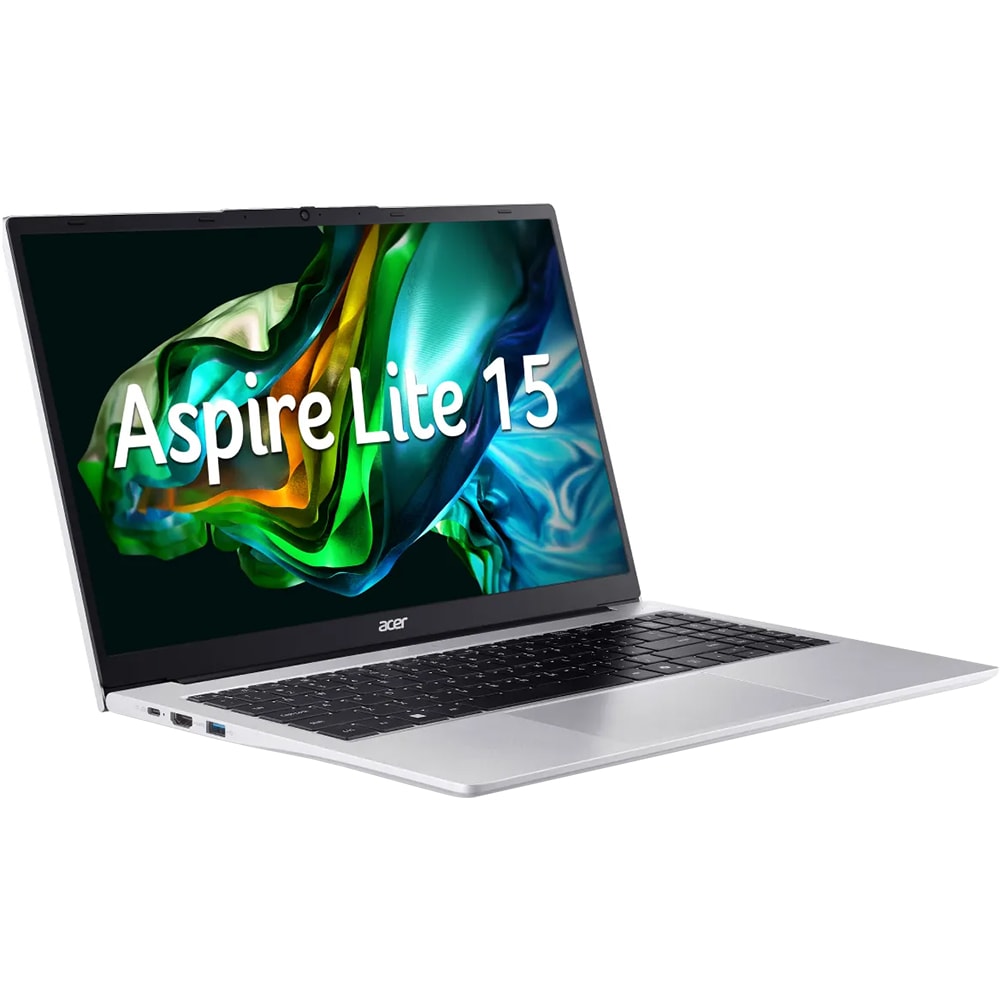 Laptop ACER Aspire Lite 15 AL15-41P-R3XH, AMD Ryzen 7 5700U pana la 4.3GHz, 15"  Full HD 16GB, SSD 512GB, AMD Radeon Graphics, Free Dos, Light Silver