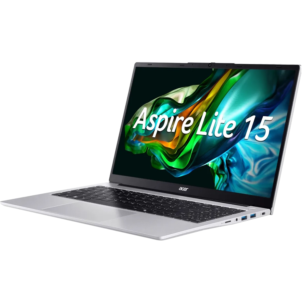 Laptop ACER Aspire Lite 15 AL15-41P-R3XH, AMD Ryzen 7 5700U pana la 4.3GHz, 15"  Full HD 16GB, SSD 512GB, AMD Radeon Graphics, Free Dos, Light Silver