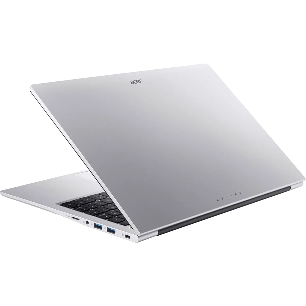 Laptop ACER Aspire Lite 15 AL15-41P-R3XH, AMD Ryzen 7 5700U pana la 4.3GHz, 15"  Full HD 16GB, SSD 512GB, AMD Radeon Graphics, Free Dos, Light Silver