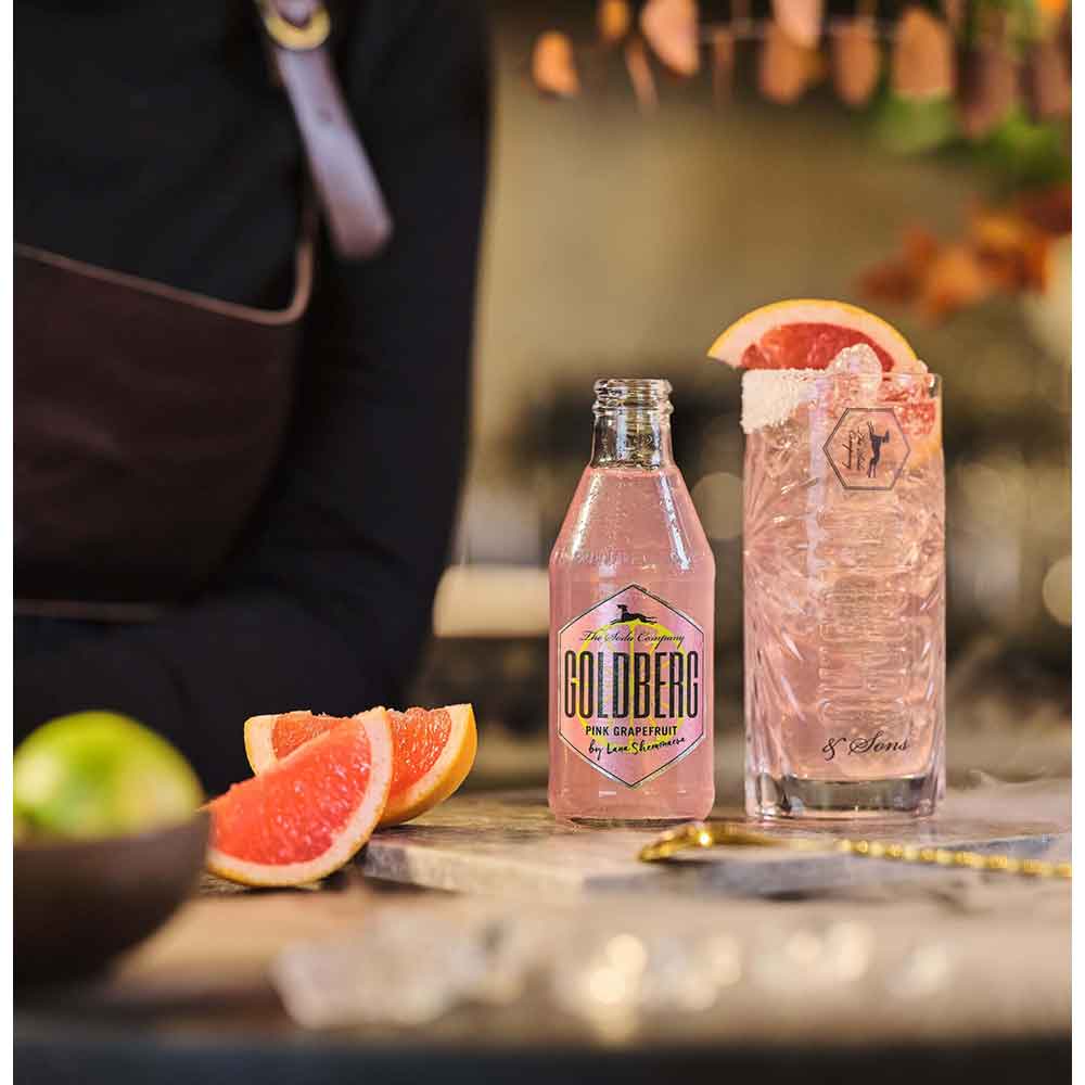 Apa tonica Goldberg Pink Grapefruit bax 0.2L x 24 sticle