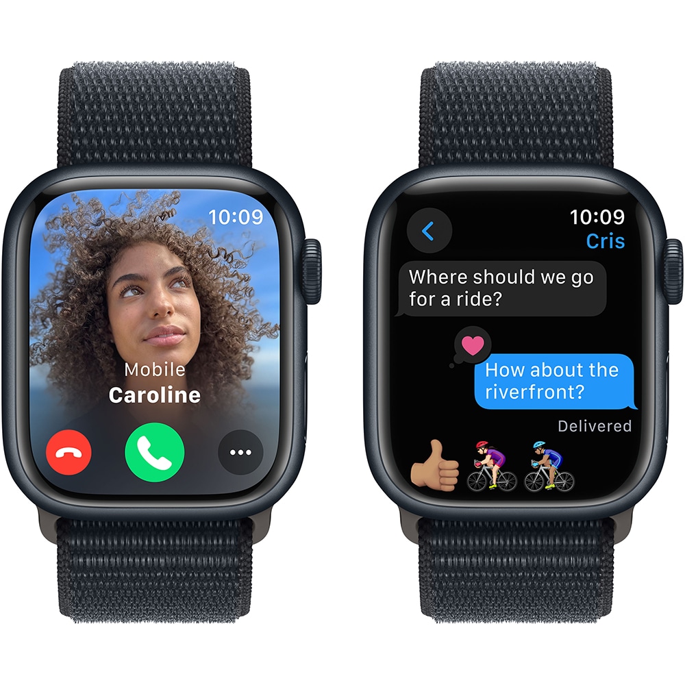 APPLE Watch Series 9, GPS, 41mm Midnight Aluminium Case, Midnight Sport Loop