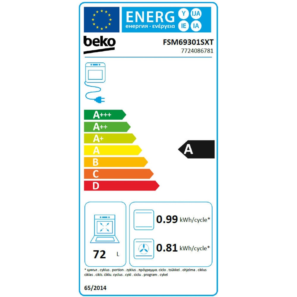 Aragaz BEKO FSM69301SXT, 4 arzatoare, Electric, L 60 cm, Grill, inox
