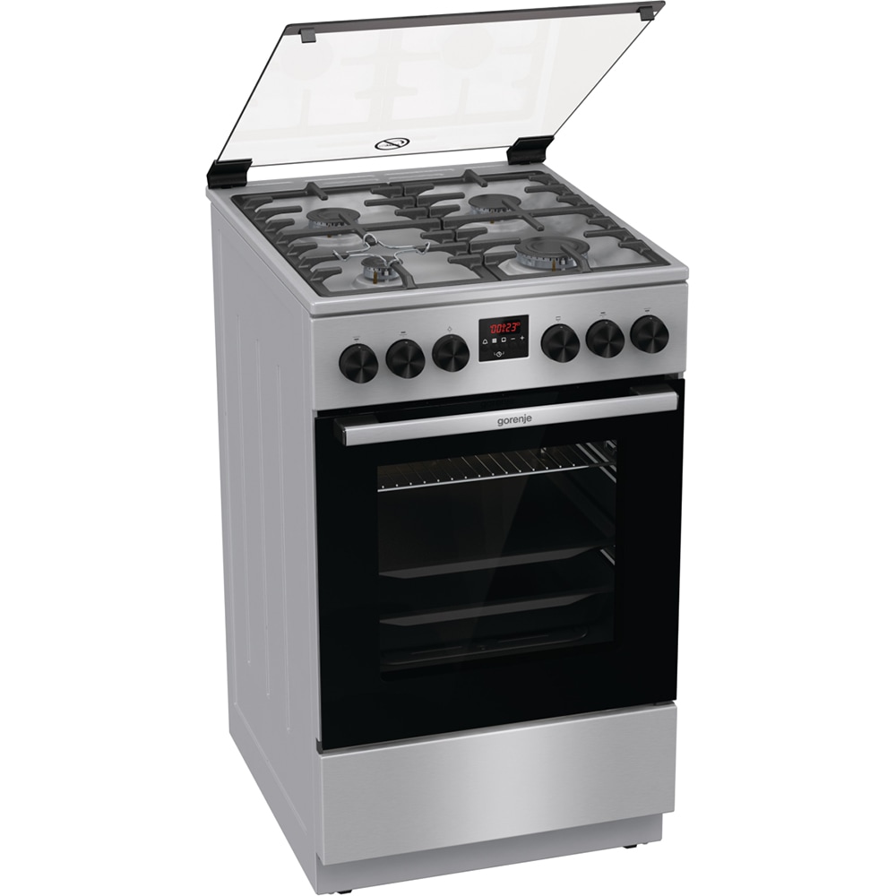 Aragaz GORENJE GGI5C20XF, 4 arzatoare, Gaz, L 50 cm, Grill, inox