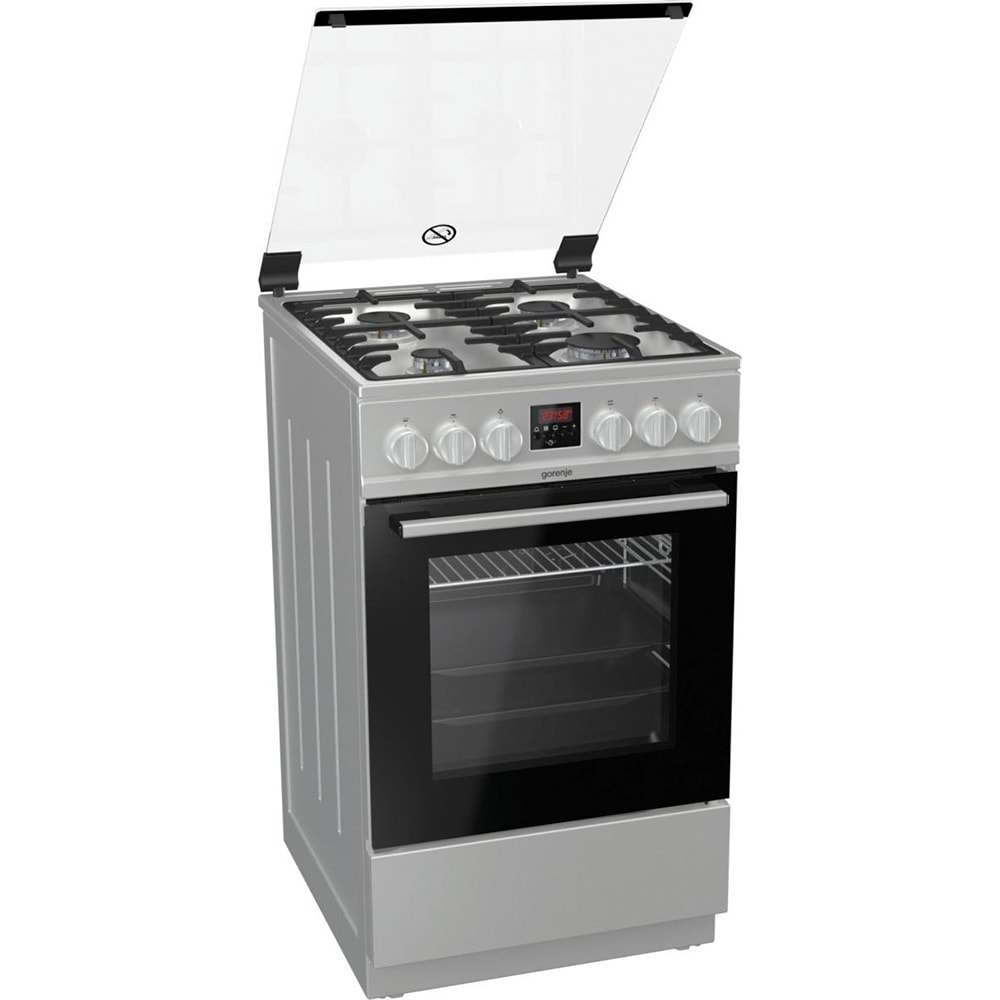 Aragaz GORENJE GI5321XF, 4 arzatoare, gaz, L 50 cm, Grill, inox