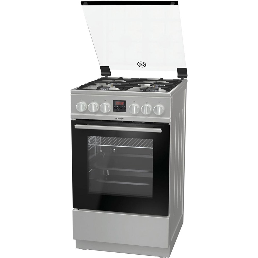 Aragaz GORENJE GI5321XF, 4 arzatoare, gaz, L 50 cm, Grill, inox