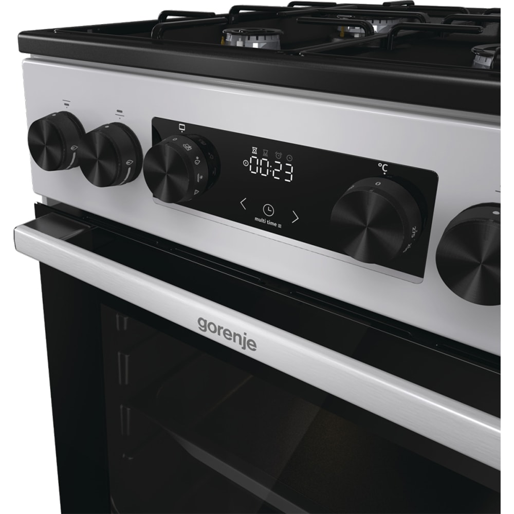 Aragaz GORENJE GK5C60SJ, 4 arzatoare, Gaz + Electric, L 50 cm, gri