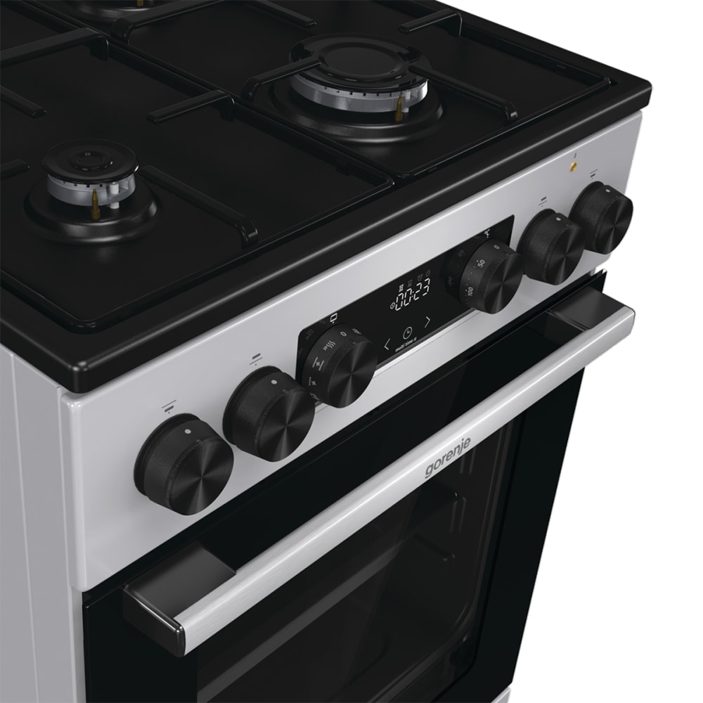 Aragaz GORENJE GK5C60SJ, 4 arzatoare, Gaz + Electric, L 50 cm, gri
