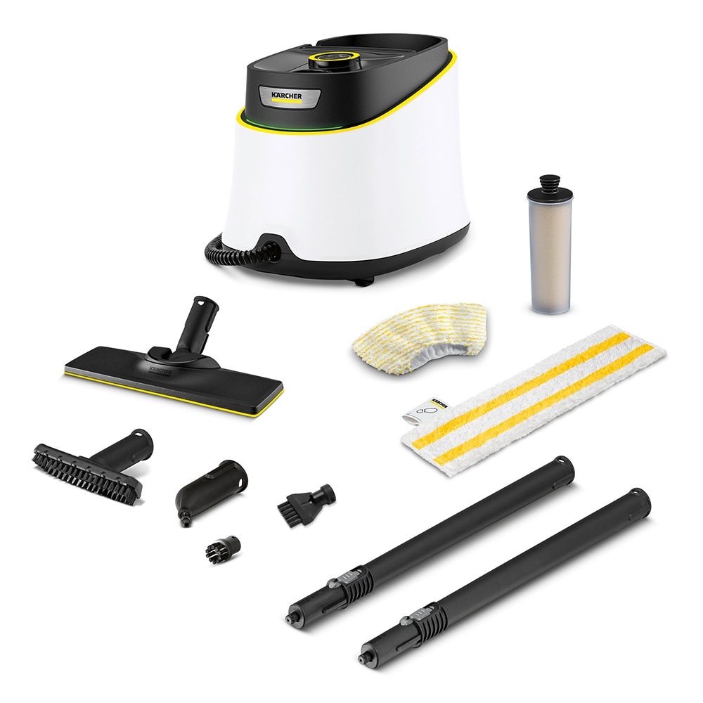 Aparat de curatat cu abur KARCHER SC3 Deluxe 15134300, 1l, 1900W, alb-negru