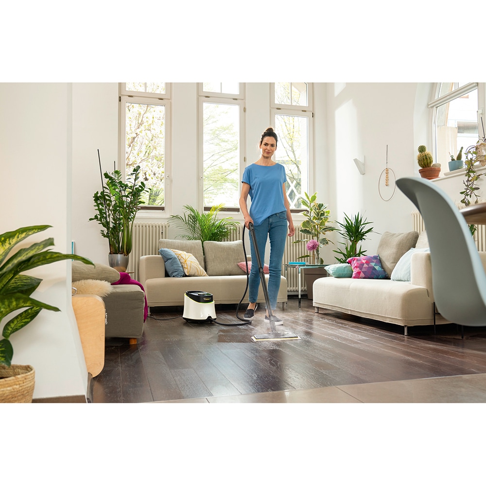 Aparat de curatat cu abur KARCHER SC3 Deluxe 15134300, 1l, 1900W, alb-negru