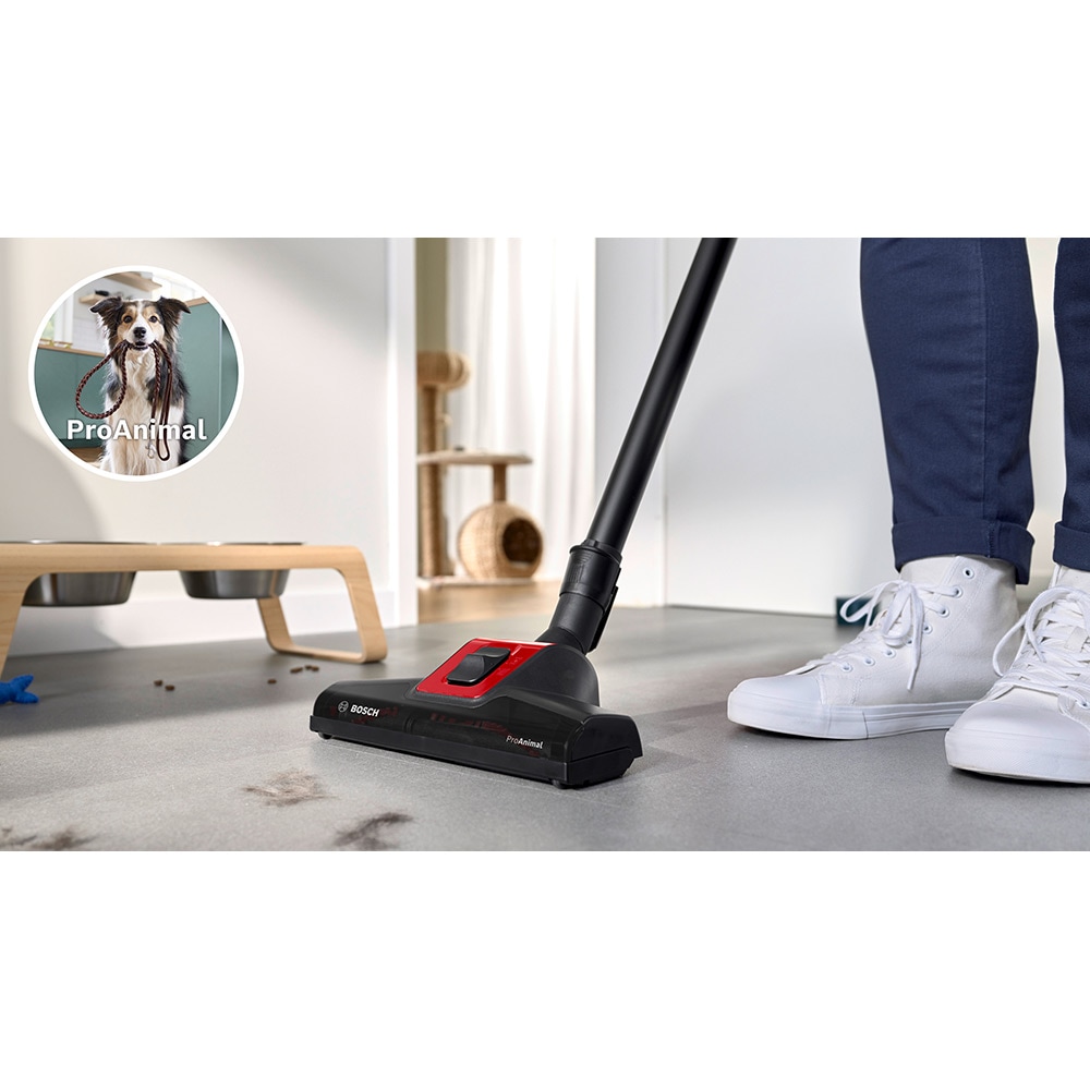 Aspirator cu sac BOSCH ProAnimal Seria 4 BGB41PET1, 4l, 700W, 75dB, rosu-negru