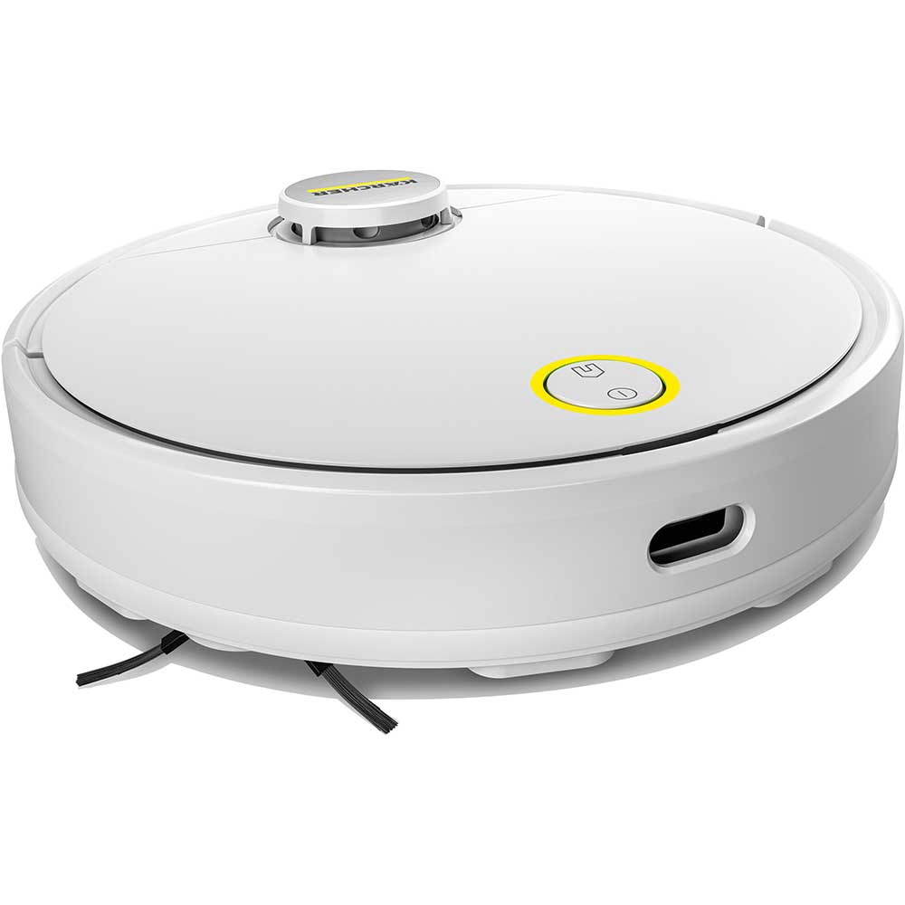 Aspirator robot KARCHER RCV 3, 0.5l, 14.8V, autonomie max 120 min, Wi-Fi, Navigare Lidar, alb-argintiu
