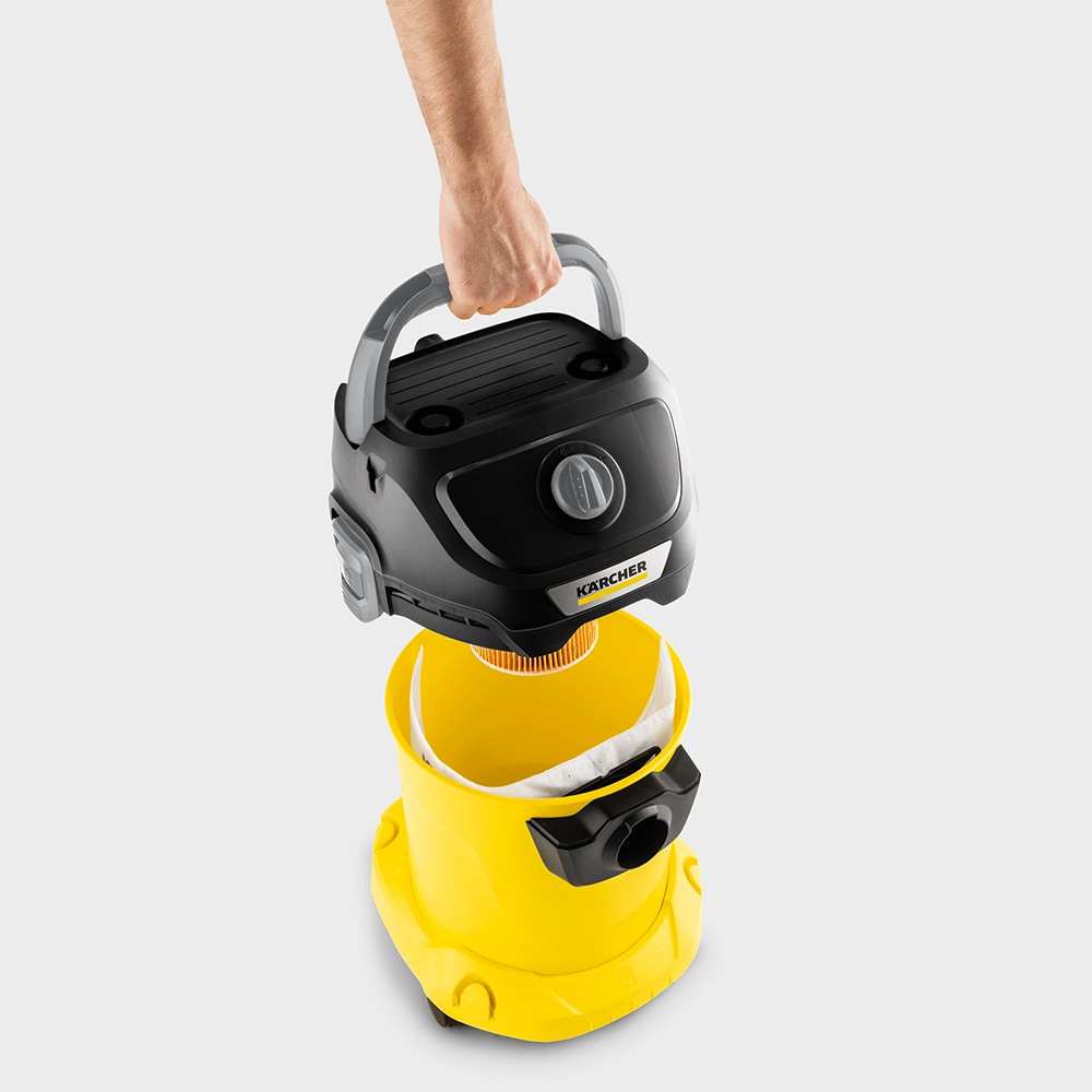Aspirator multifunctional KARCHER KWD3, 17l, 1000W, 75dB, galben-negru 