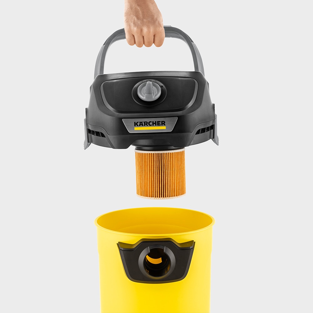 Aspirator multifunctional KARCHER KWD3, 17l, 1000W, 75dB, galben-negru 