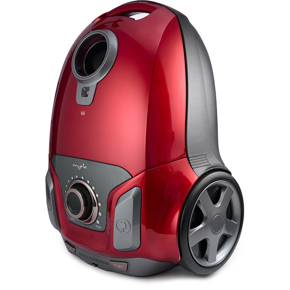 Aspirator cu sac MYRIA MY4538, 3l, 750W, 76dB, rosu-negru 