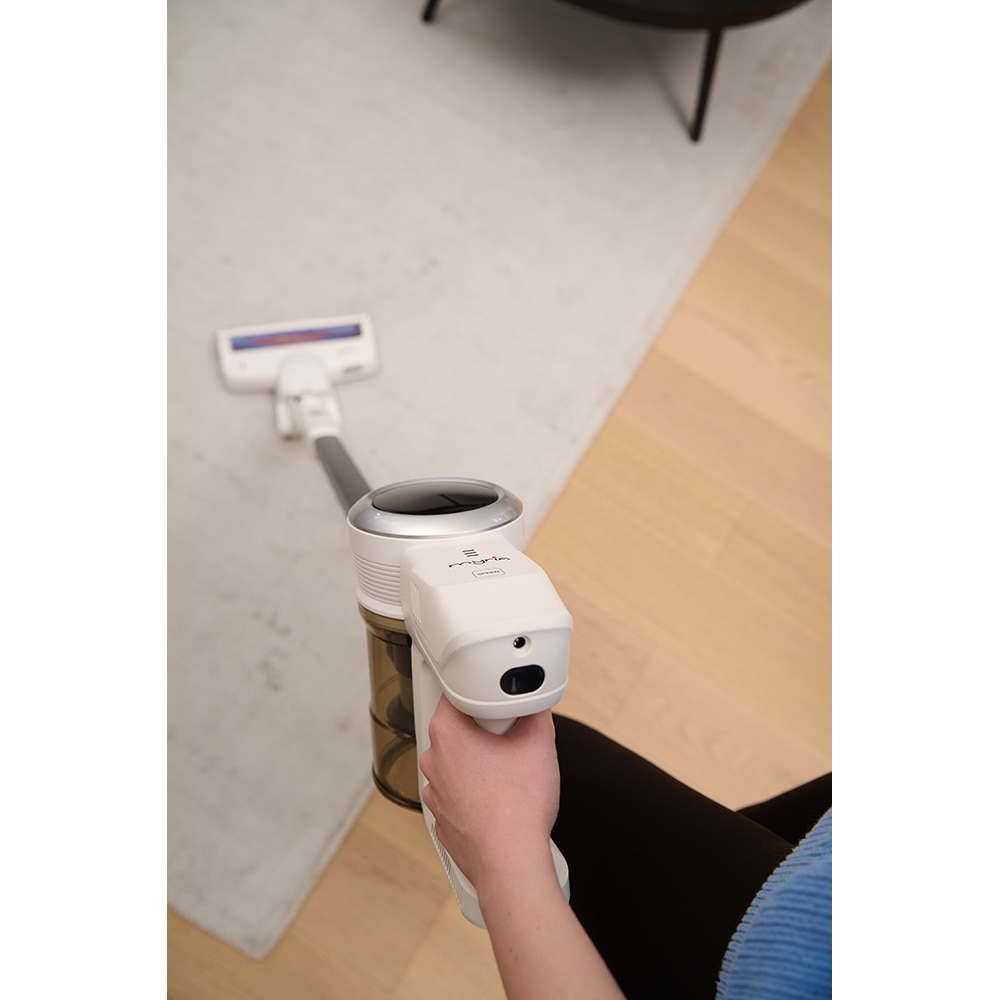 Aspirator vertical MYRIA MY4541, 0.6l, 25.9V, autonomie max 40 min, alb-argintiu