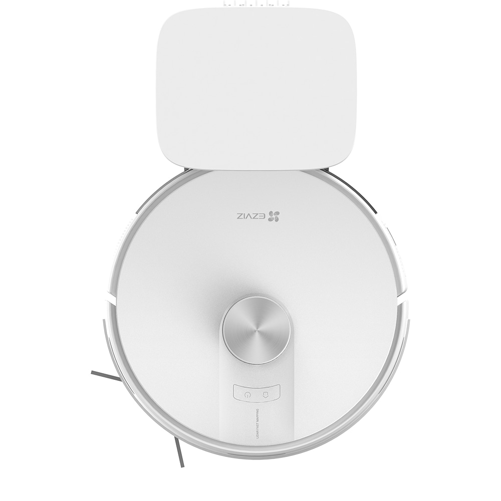 Aspirator robot EZVIZ RE4 Plus, 0.35l, 24.1V, autonomie max 240 min, Wi-Fi, functie mop, alb