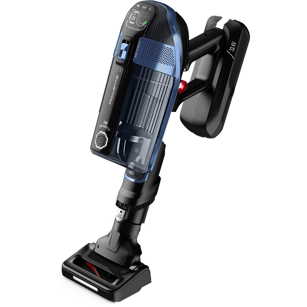 Aspirator vertical ROWENTA X-Force 14.6 Auto Aqua RH99C0WO, 0.9l, 32.4V, autonomie max 70 min, albastru-negru