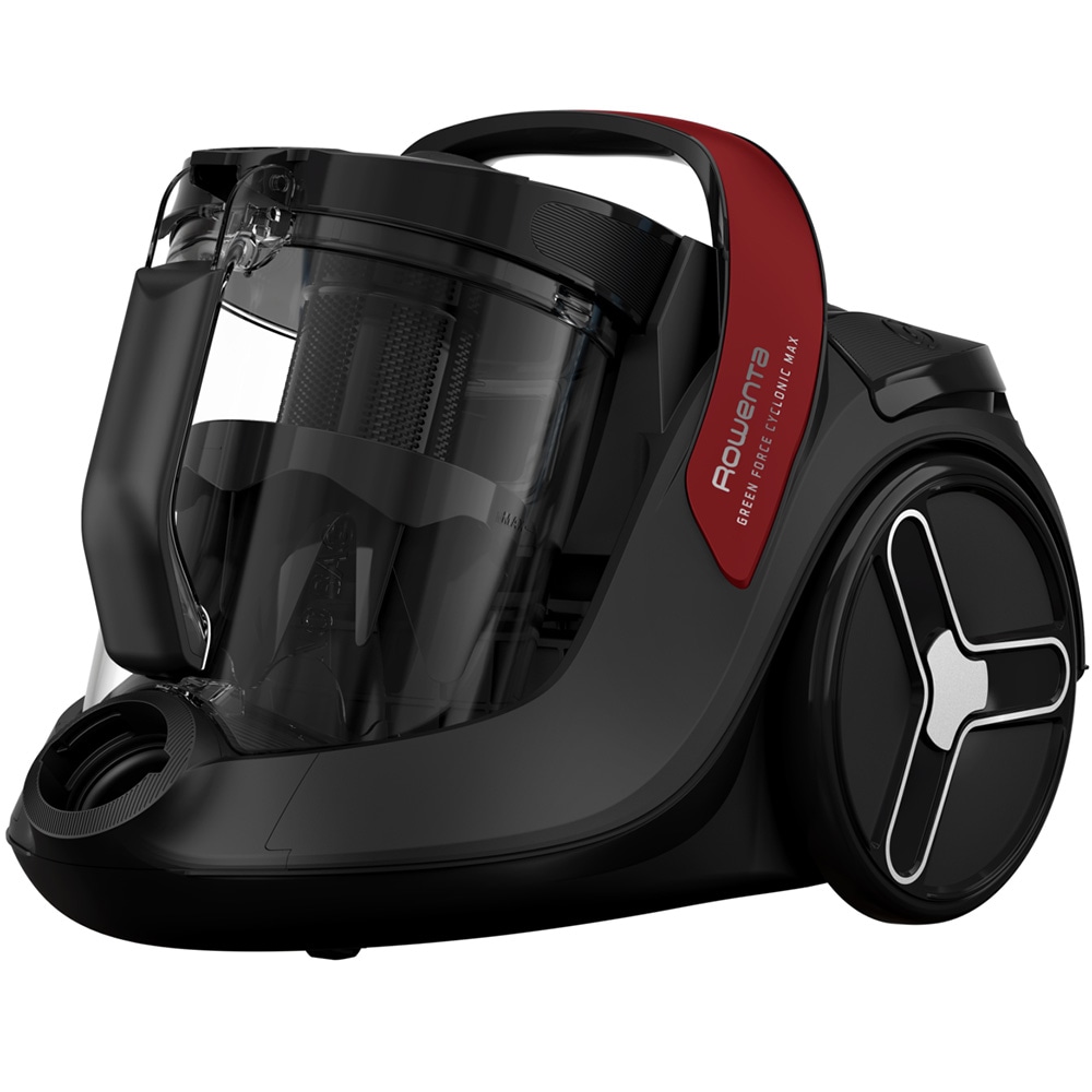 Aspirator fara sac ROWENTA Green RO7B13EA, 2.5l, 900W, 73dB, negru-rosu