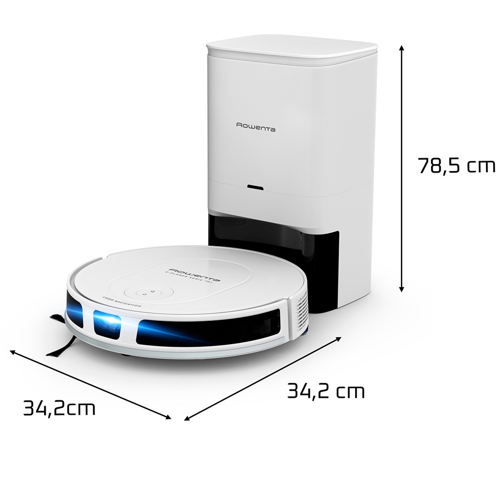 Aspirator robot ROWENTA S70+ RR8497WH, 0.35l, autonomie max 160 min, alb