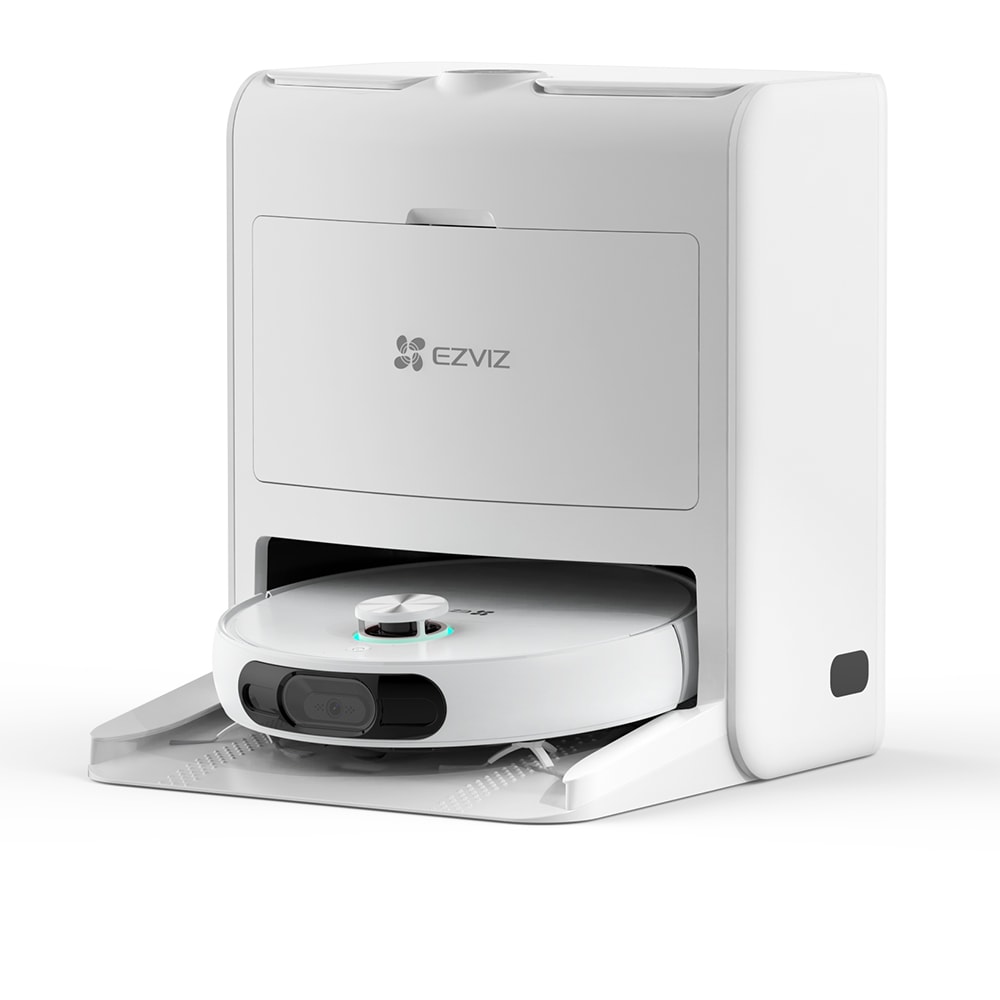 Aspirator robot EZVIZ RS2, 0.4l, 20V, autonomie max 220 min, Wi-Fi, functie mop, alb-negru