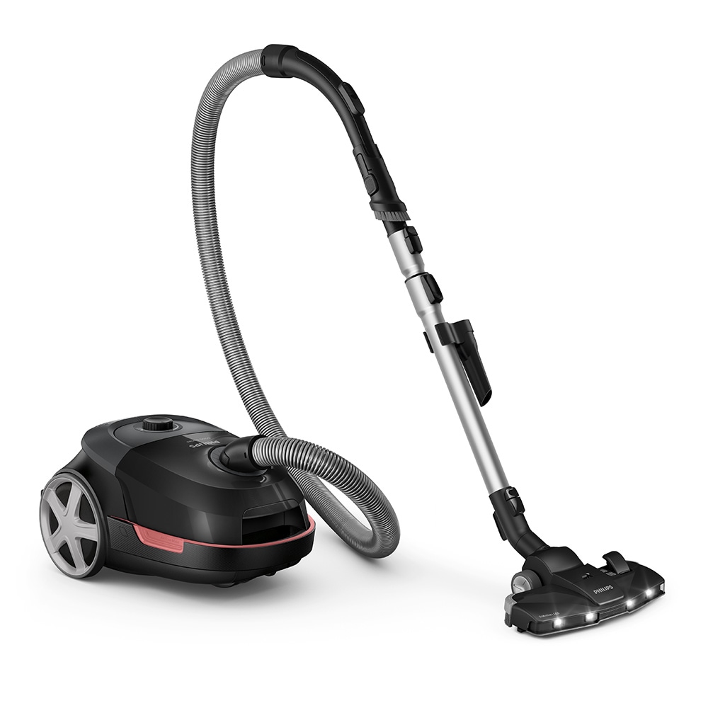 Aspirator cu sac PHILIPS XD6142/12, 4l, 900W, 77dB, negru-roz