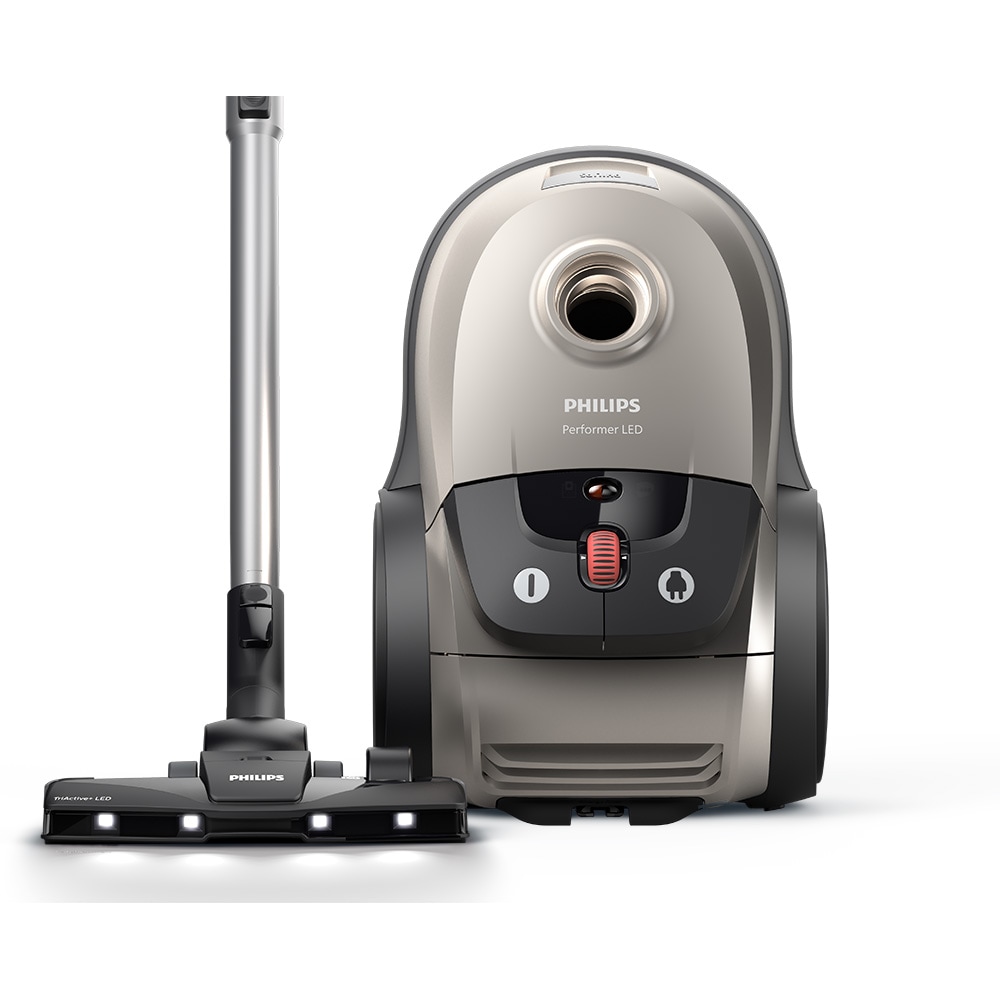 Aspirator cu sac PHILIPS PowerGo XD8152/12, 4l, 900W, 77dB, gri metalic