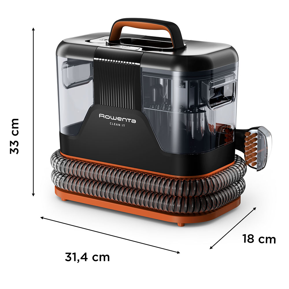 Aspirator cu spalare ROWENTA Clean It IN5011F0, 1.8l, 400W, negru-portocaliu
