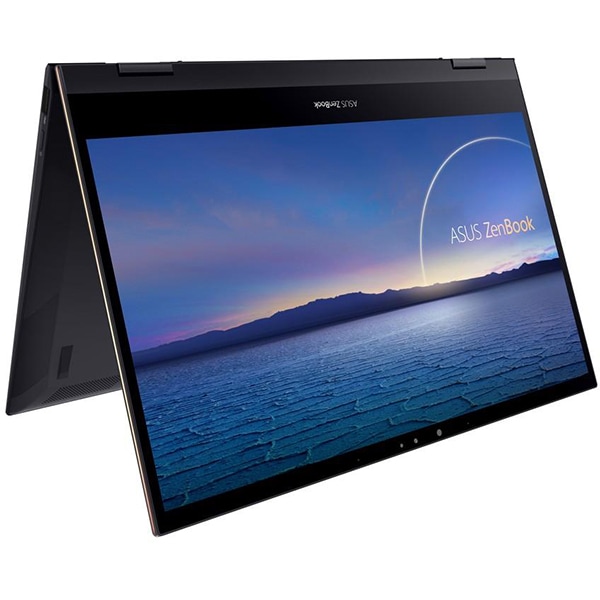 Laptop 2 in 1 ASUS ZenBook Flip 13 UX371EA-HL003R, Intel Core i7-1165G7 pana la 4.7GHz, 13.3" 4K UHD Touch OLED, 16GB, SSD 1TB, Intel Iris Xe, Windows 10 Pro, Jade Black