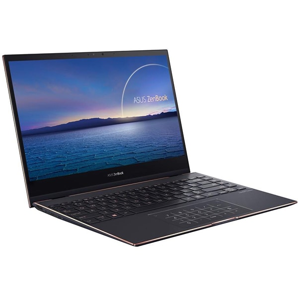 Laptop 2 in 1 ASUS ZenBook Flip 13 UX371EA-HL003R, Intel Core i7-1165G7 pana la 4.7GHz, 13.3" 4K UHD Touch OLED, 16GB, SSD 1TB, Intel Iris Xe, Windows 10 Pro, Jade Black