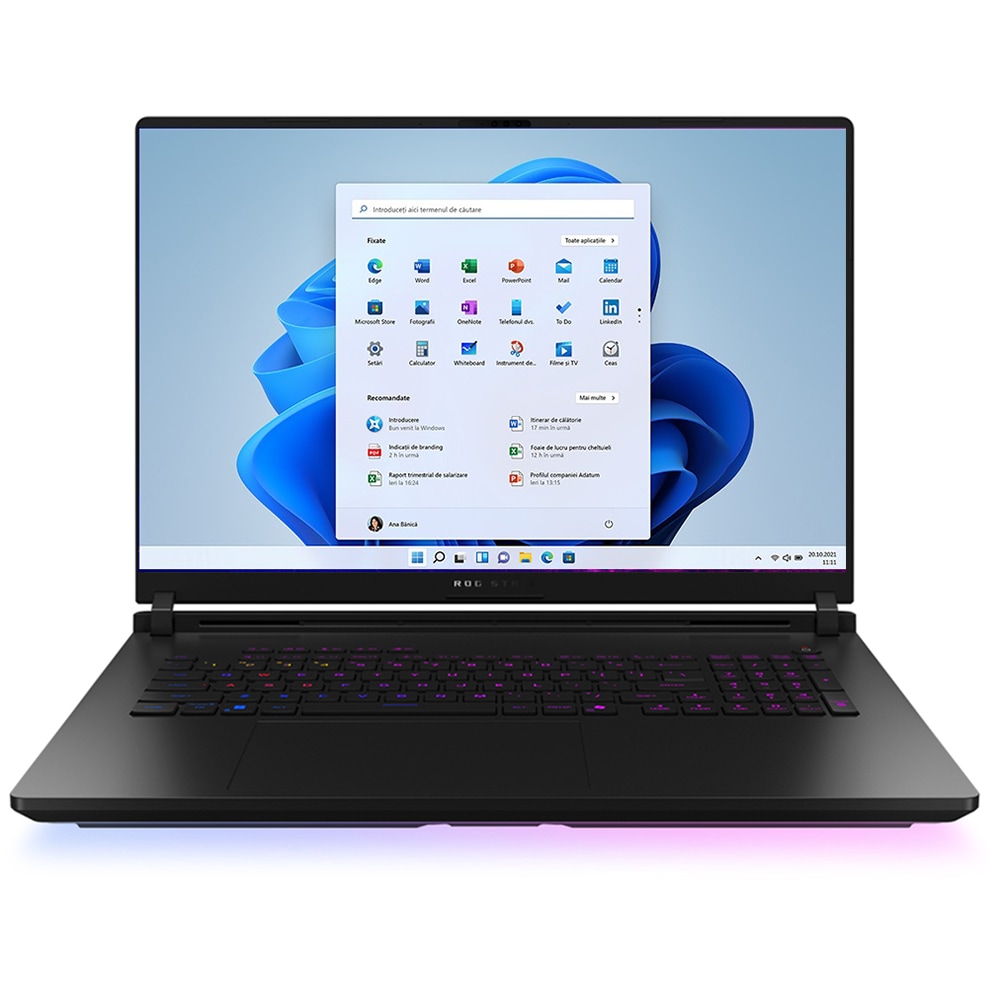 Laptop Gaming ASUS ROG Strix SCAR 18 G835LW-SA062X, Intel Core Ultra 9 275HX pana la 5.4GHz, 18" WQXGA, 64GB, SSD 4TB, NVIDIA GeForce RTX 5080 16GB, Windows 11 Pro, Off Black