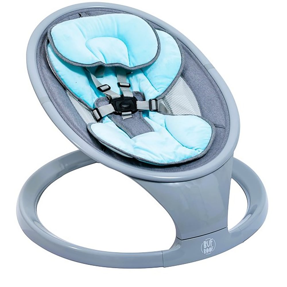 Leagan electric portabil BUF BOOF W5BLUE, 0 luni+, bleu-gri