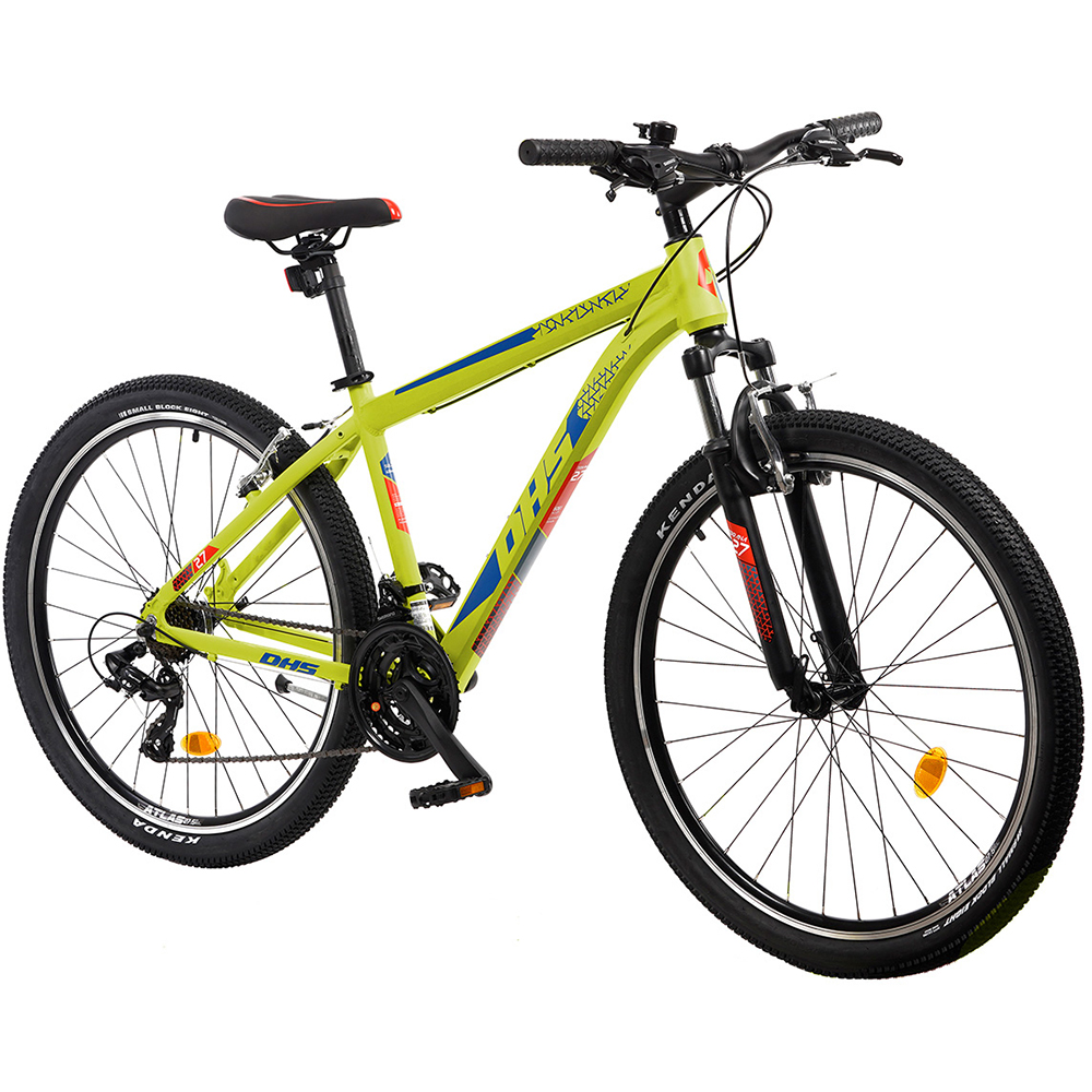 Bicicleta MTB DHS Terrana 2723 M, roata 27.5", 21 viteze, schimbator Shimano, frana V-brake, verde