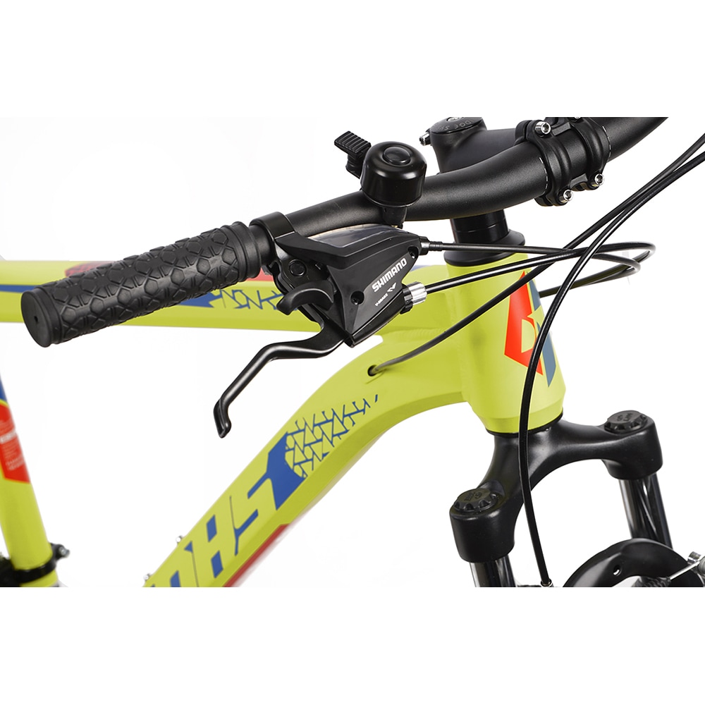 Bicicleta MTB DHS Terrana 2723 M, roata 27.5", 21 viteze, schimbator Shimano, frana V-brake, verde