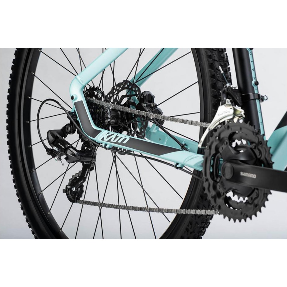 Bicicleta MTB GHOST Kato M, roata 29", 7 viteze, schimbator Shimano, frana disc hidraulica, turcoaz