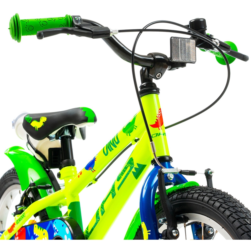 Bicicleta copii DHS Dino, roata 16", frana V-brake, verde