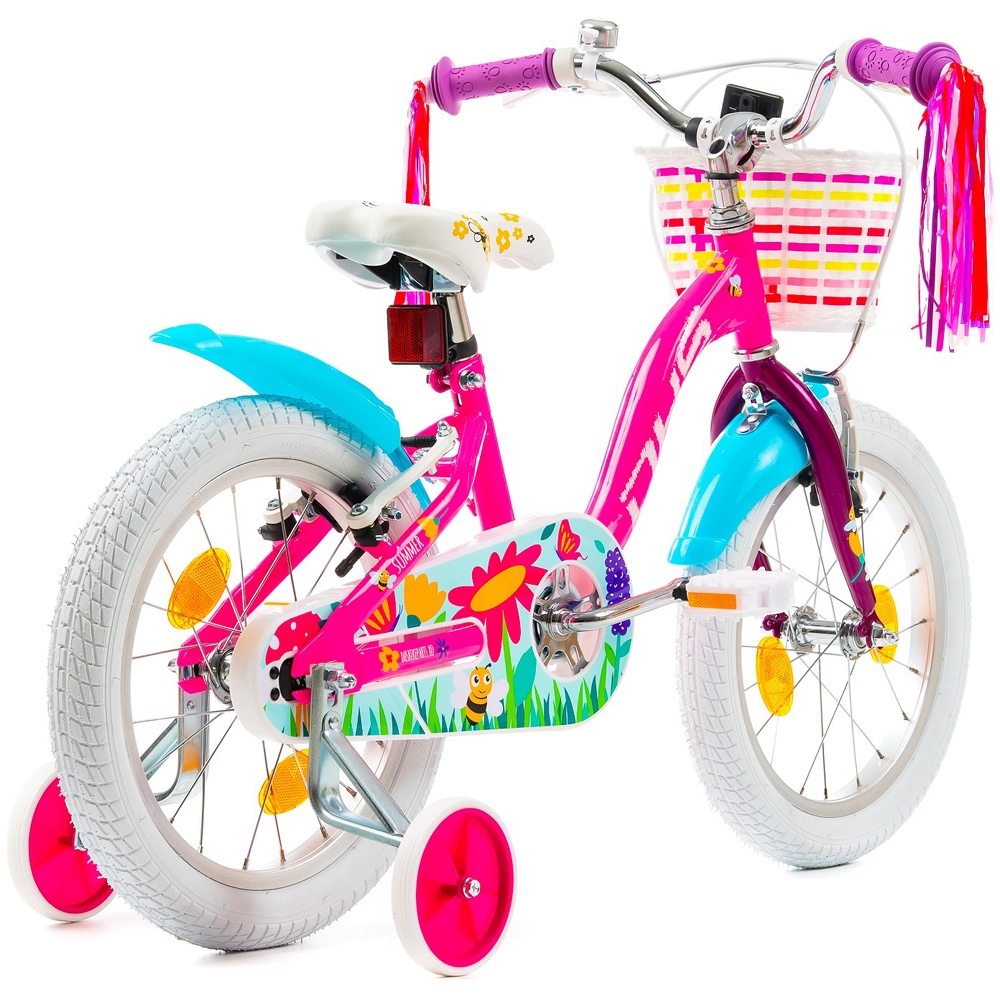 Bicicleta copii DHS Summer, roata 16", frana V-brake, roz