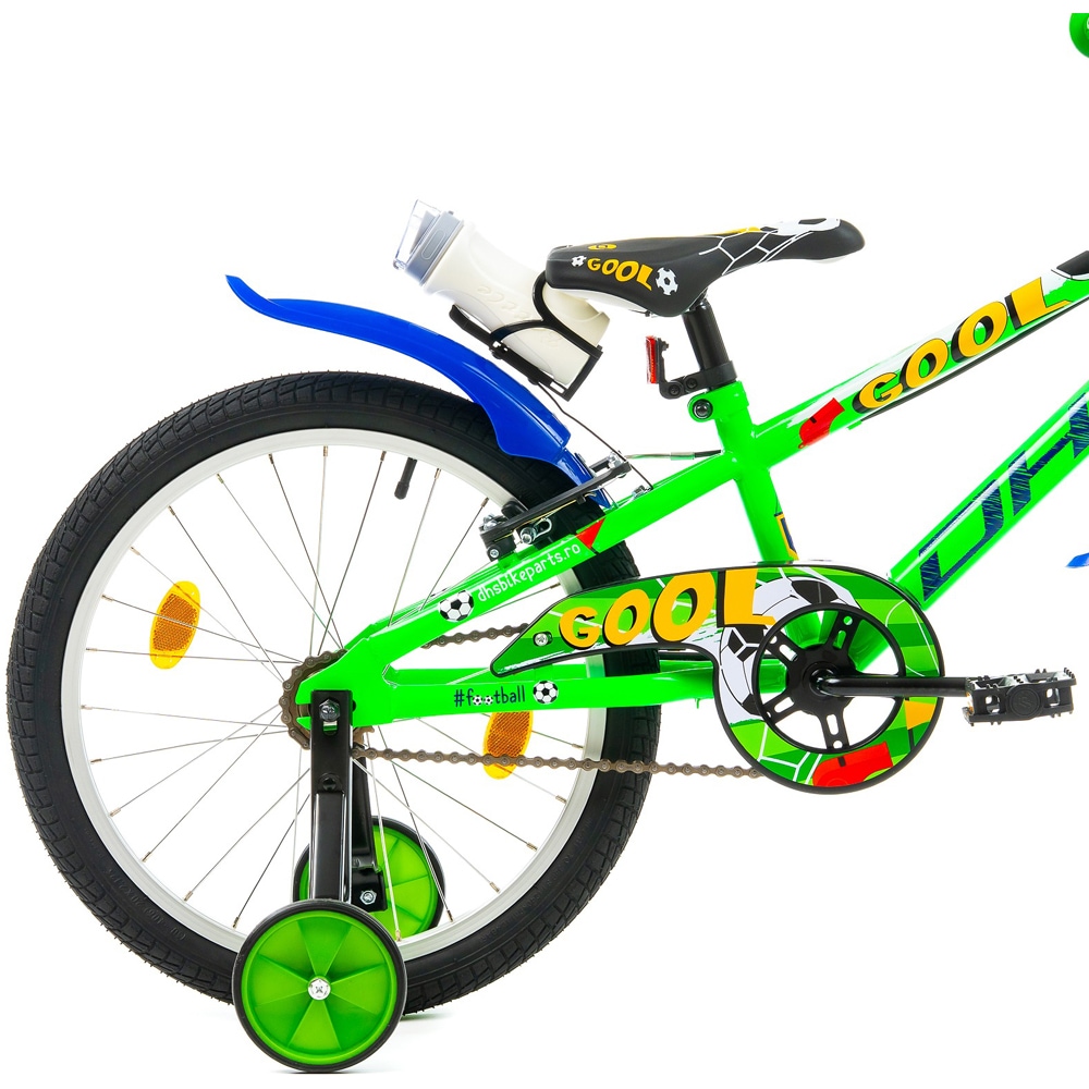 Bicicleta copii DHS Football, roata 20", frana V-brake, verde