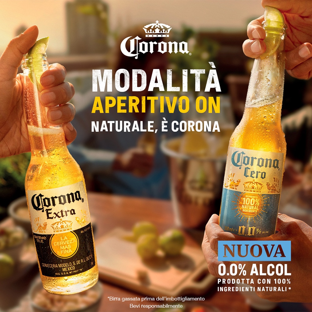 Bere blonda fara alcool Corona Cero bax 0.33L x 24 sticle