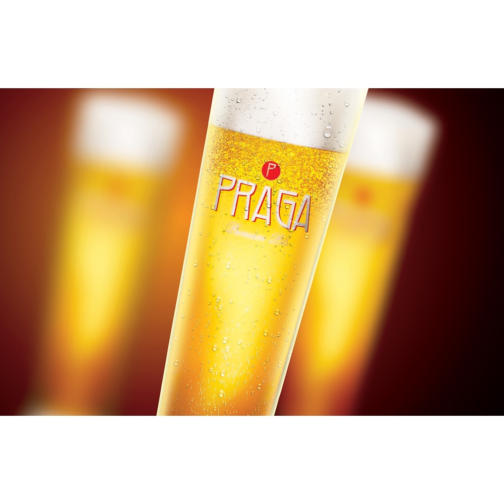 Bere blonda Praga Premium Pils bax 0.33L x 24 sticle